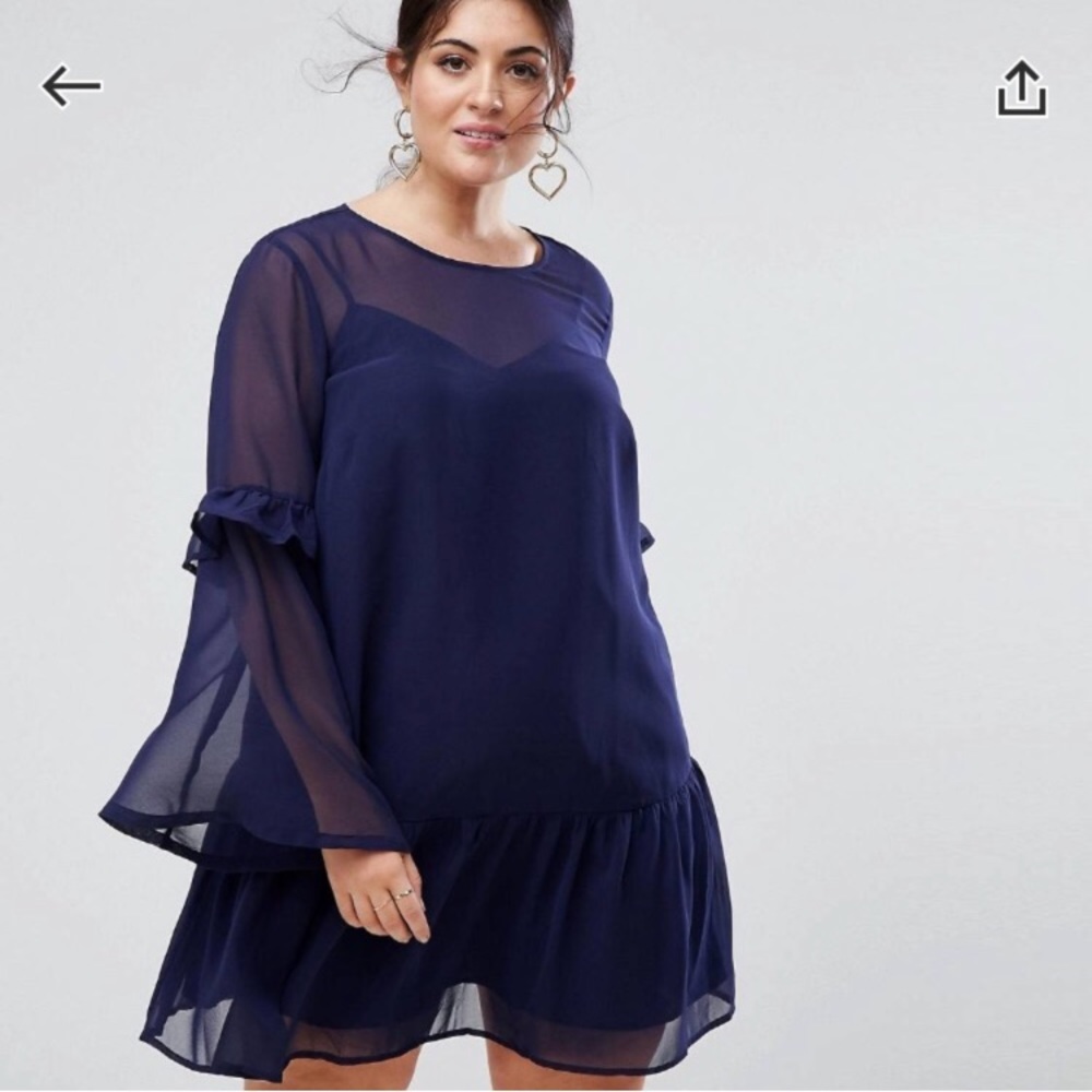 ASOS navy blue dress